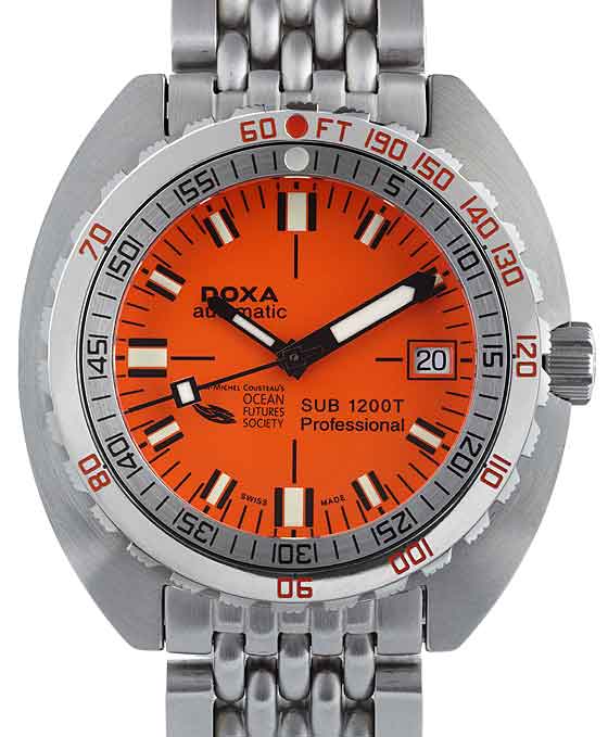 Montre Doxa Sub1200T Cousteau en édition limitée - avant