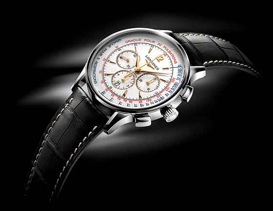 Longines Asthmometer Pulsometer Chronographe - côté