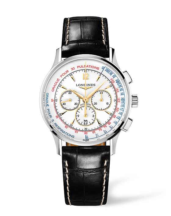 Longines Asthmometer Pulsometer Chronographe - avant