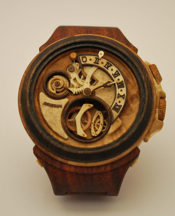 Valerii Danevych's latest wooden tourbillon