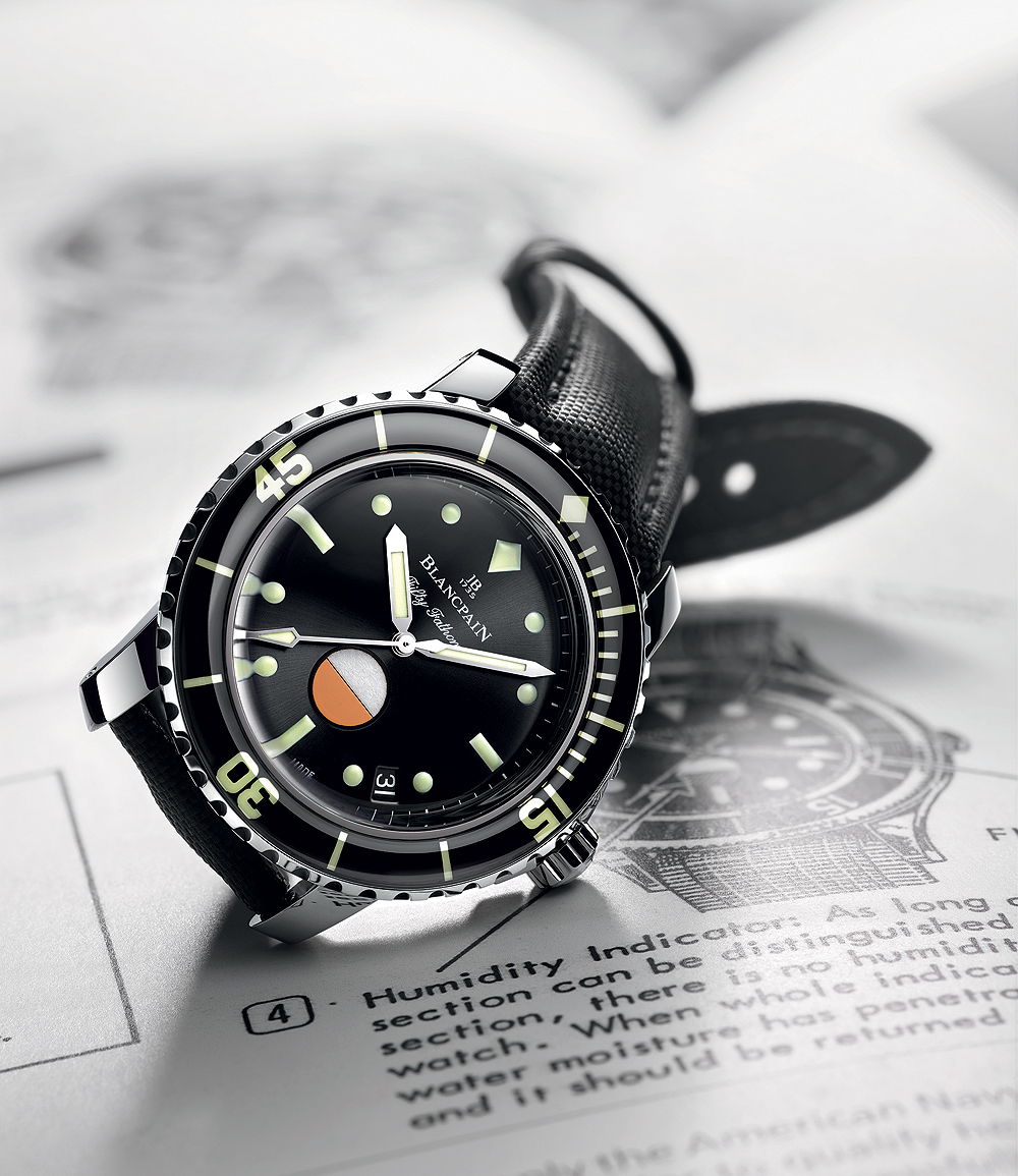 Blancpain Tribute to Fifty Fathoms Mil-Spec - inclinable