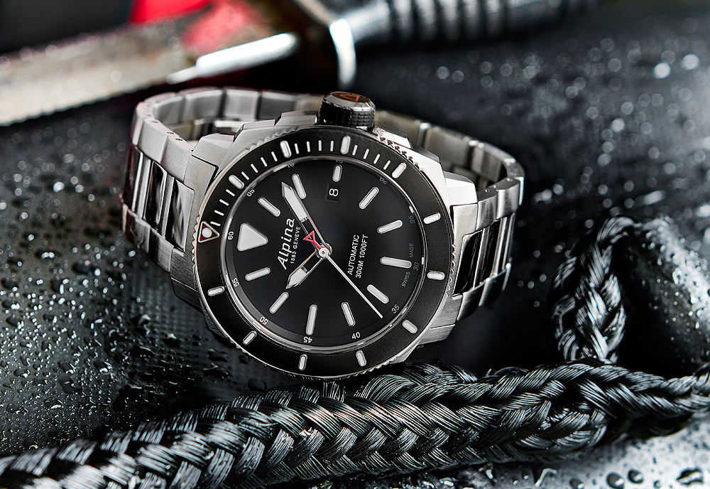 Alpina Seastrong Diver 300 - lunette noire